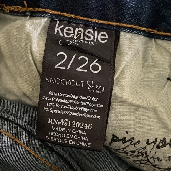 💙 KENSIE Knockout Skinny Jeans Size 26 - Picture 5 of 5